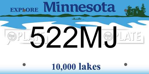 522MJ Minnesota License Plate