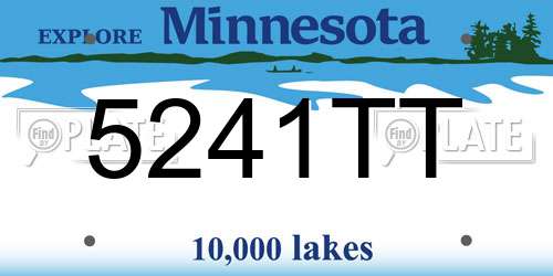 5241TT Minnesota License Plate