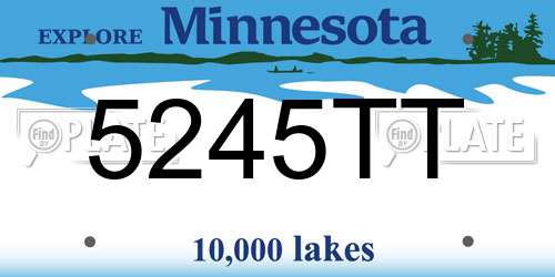 5245TT Minnesota License Plate