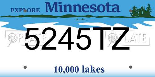 5245TZ Minnesota License Plate