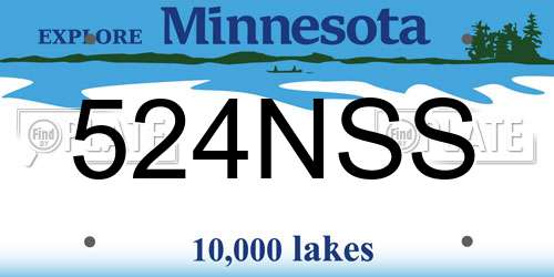 524NSS Minnesota License Plate