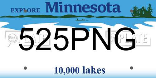 525PNG Minnesota License Plate