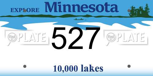 527 Minnesota License Plate