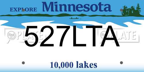 527LTA Minnesota License Plate
