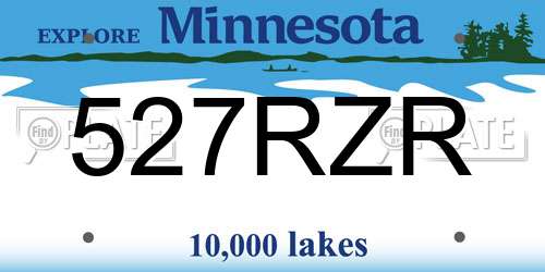 527RZR Minnesota License Plate