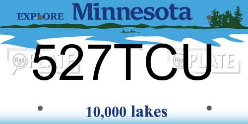 527TCU Minnesota License Plate