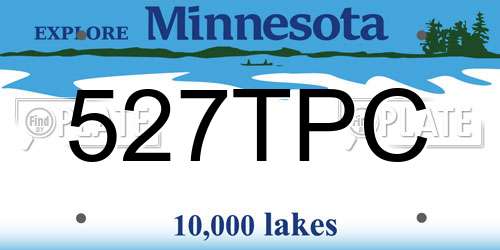 527TPC Minnesota License Plate