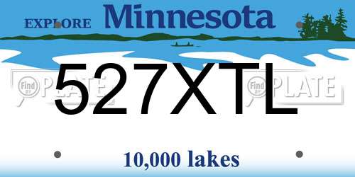 527XTL Minnesota License Plate
