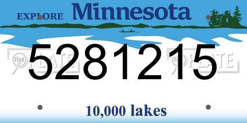 5281215 Minnesota License Plate