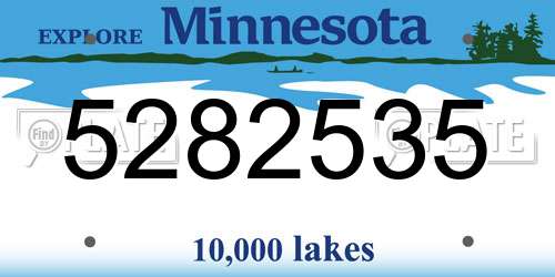 5282535 Minnesota License Plate