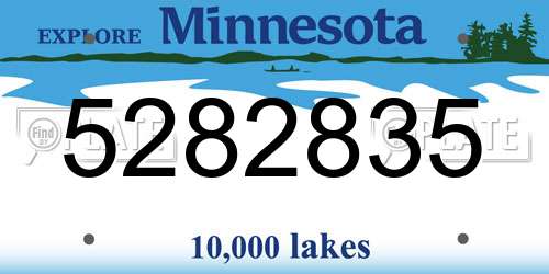 5282835 Minnesota License Plate