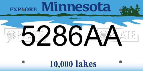 5286AA Minnesota License Plate