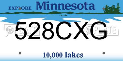 528CXG Minnesota License Plate