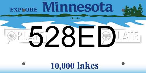528ED Minnesota License Plate