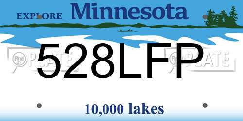 528LFP Minnesota License Plate