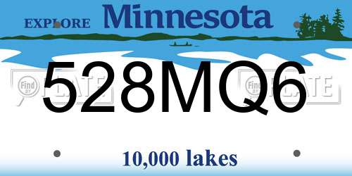 528MQ6 Minnesota License Plate