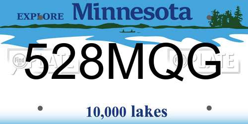 528MQG Minnesota License Plate