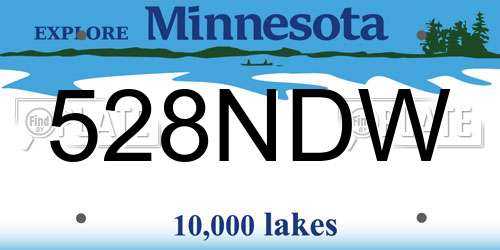 528NDW Minnesota License Plate
