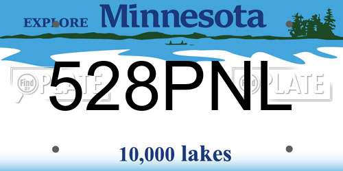 528PNL Minnesota License Plate