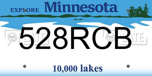528RCB Minnesota License Plate