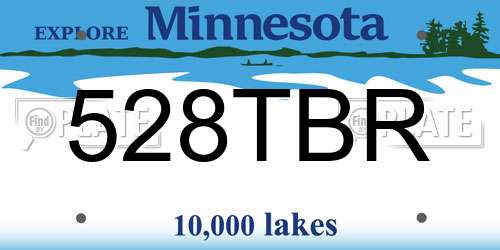 528TBR Minnesota License Plate