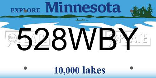 528WBY Minnesota License Plate