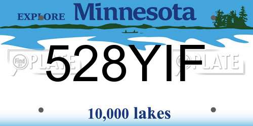 528YIF Minnesota License Plate