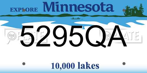5295QA Minnesota License Plate