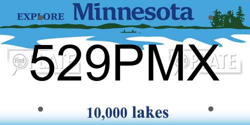 529PMX Minnesota License Plate