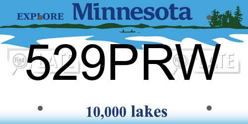 529PRW Minnesota License Plate