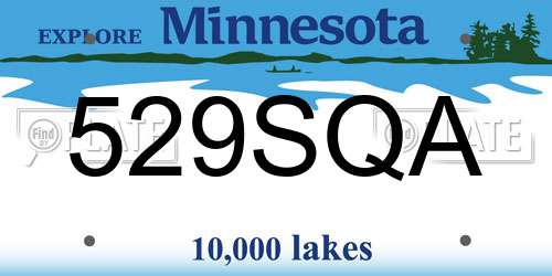 529SQA Minnesota License Plate