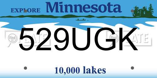 529UGK Minnesota License Plate
