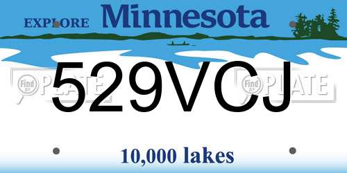 529VCJ Minnesota License Plate