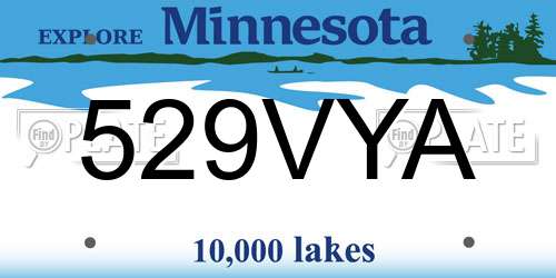 529VYA Minnesota License Plate