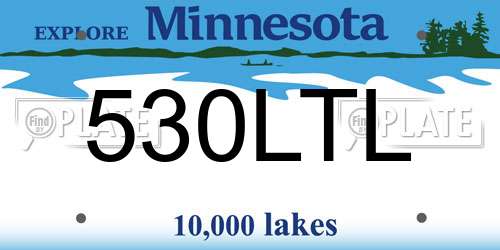 530LTL Minnesota License Plate