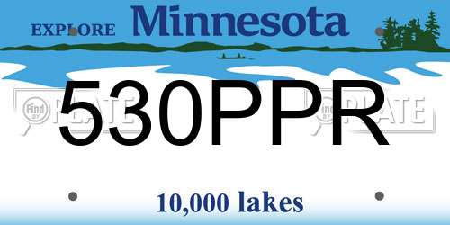 530PPR Minnesota License Plate