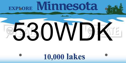 530WDK Minnesota License Plate