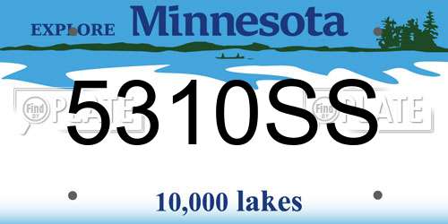 5310SS Minnesota License Plate