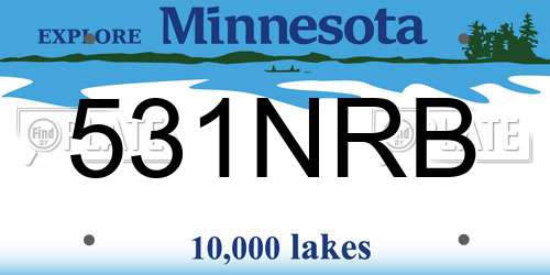 531NRB Minnesota License Plate