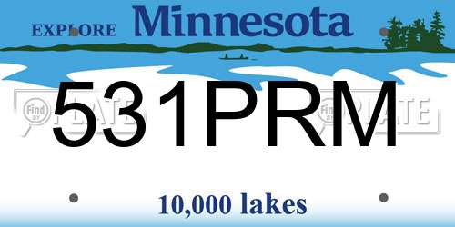 531PRM Minnesota License Plate