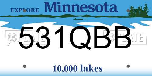 531QBB Minnesota License Plate