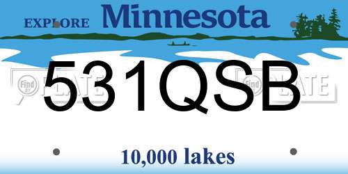 531QSB Minnesota License Plate
