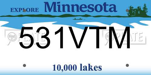 531VTM Minnesota License Plate