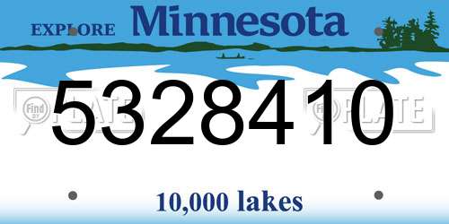 5328410 Minnesota License Plate