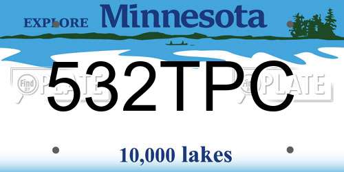 532TPC Minnesota License Plate