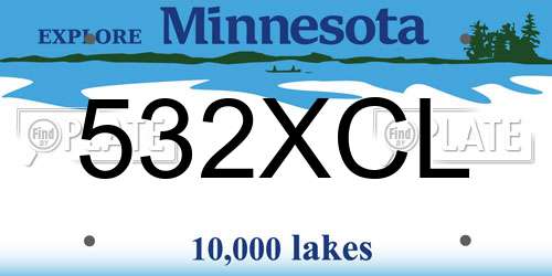 532XCL Minnesota License Plate