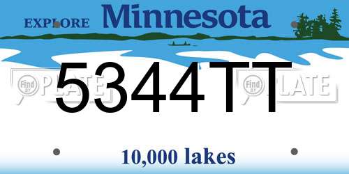 5344TT Minnesota License Plate