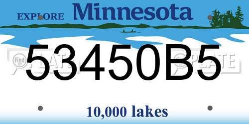 53450B5 Minnesota License Plate