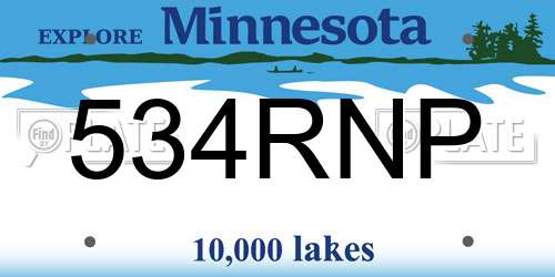 534RNP Minnesota License Plate
