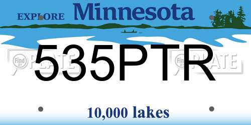 535PTR Minnesota License Plate